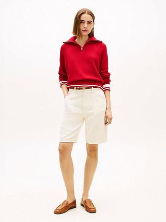 Tommy Hilfiger Mid Rise Relaxed Straight Leg Bermuda Shorts