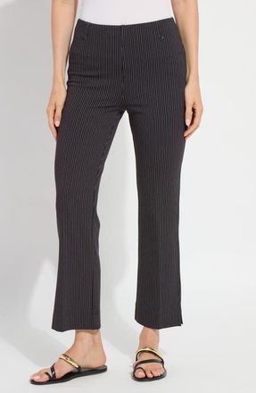 Lyss&eacute; Pinstripe Baby Boot Ankle Pants in Seasonless Pinstripe at Nordstrom, Size X-Large