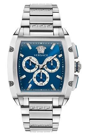 Versace Dominus Chronograph Bracelet Watch, 42mm x 50mm in Stainless Steel at Nordstrom