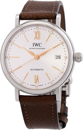 IWC Portofino Automatic Diamond Silver Dial Mens Watch IW458614