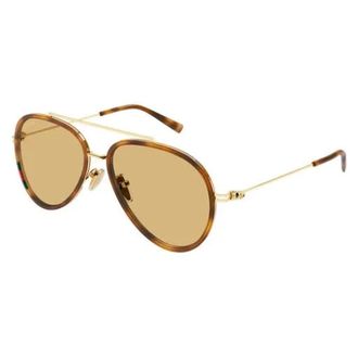 Gucci Pilot Sunglasses - male - Gucci - Sunglasses - Yellow - 56 MM - Accessories