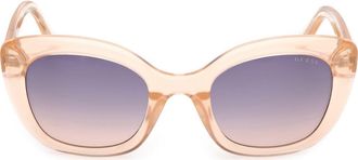 Guess Square Sunglasses in Orange/other /Gradient Or Mirror Violet at Nordstrom Rack