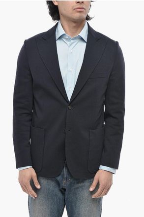 Paolo Pecora Unlined Jersey Blazer with Patch Pockets size 48