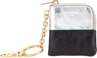 Celine Pre-owned Celine Bicolor Leather Key Ring Coin Pouch Ladies SD 0611