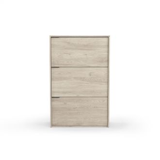 HERDASA Zapatero Con 3 Puertas Abatibles, Modelo Arhus (519), En Roble
