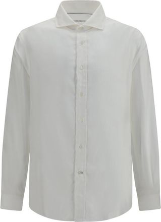 Brunello Cucinelli White Regular Solid Shirt