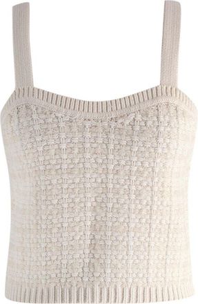 Maje Cream Missa Cropped Top Size XS