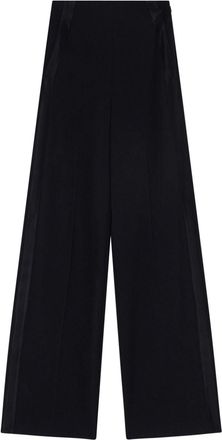 Pinko side-band wide-leg trousers - women - Polyamide/Viscose/Spandex/Elastane - 44 - Black