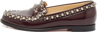 Christian Louboutin Spike leren loafers - Rood
