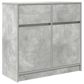 Berkfield Home Sideboard with Drawer Concrete Grey 80x34x76 cm Engineered Wood | Size: 80 x 34 x 76 cm