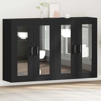 vidaXL Vidaxl - Armario De Pared 2 Pcs Roble Negro 69.5 X 34 X 90 Cm