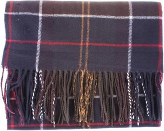 Barbour Accessoires, Dames, Veelkleurig, ONE Size, Polyester, Modieuze Rafelrand Sjaal