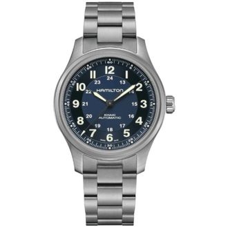 Hamilton Khaki Field Titanium Auto Blue Dial Titanium Mens Watch H70545140