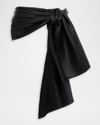 Chlo&eacute; Leather Bow Belt