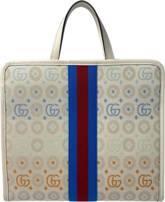 Gucci White Gg Canvas Tote Bag (Pre-Owned)