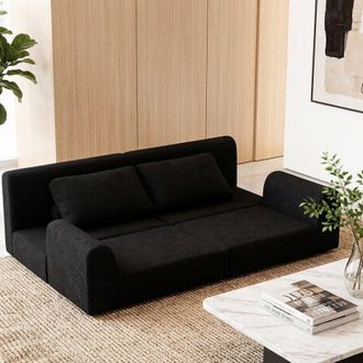 STILVORA Sof&aacute; Cama Convertible Plegable, Silla Durmiente Multifuncional Con Espuma De Memoria Y Soporte Para La Espalda - Fut&oacute;n Port&aacute;til Para Sala De Estar, Do