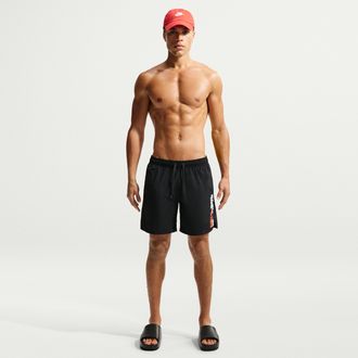 Nike Mens Swim Breaker 7 Fully Lined Volley Short in Black | NESSG514-001