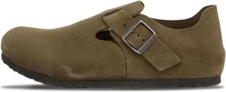 Birkenstock London Suede Thyme - Heren - Platte Schoenen - Groen - 44 EU - Leer - Schoenen