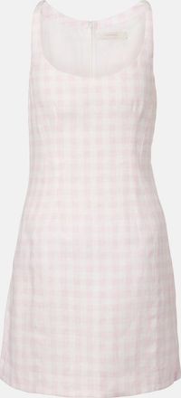 Faithfull The Brand Sanne gingham linen mini dress