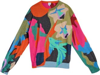 Paul Smith Maglia River Collage - Heren - Ronde hals truien - Veelkleurig - M - Katoen - Truien & Vesten
