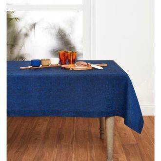 Solino Home Linen Tablecloth for Dining Table, Holiday and Everyday Dining Table Decor - Athena in Royal Blue at Nordstrom, Size X-Large