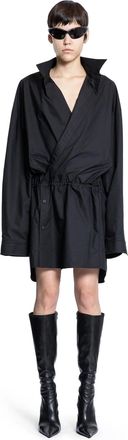 Balenciaga Shirt Mini Dress in Cotton Poplin