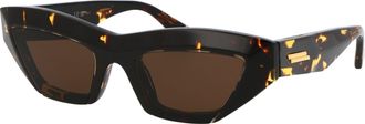 Bottega Veneta Womens Sunglasses Havana Brown Acetate