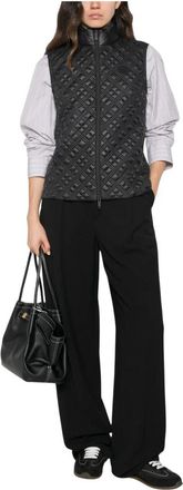 Moncler Gewatteerd Mouwloos Jack - Dames - Bodywarmers - Zwart - S - Jassen