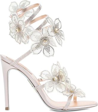 Rene Caovilla Sandali con decorazione a fiori - Rosa