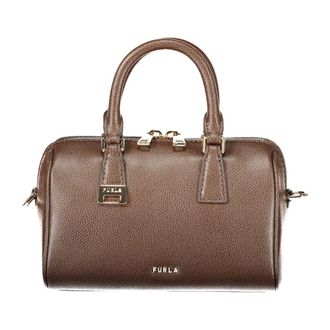 Furla Olivia Mini Boston Tas - Dames - Tassen - Bruin - Maat: ONE Size Zijde