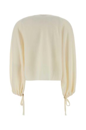 Max Mara 2521366101600 001 Bianco Exterior: Virgin Wool Maglieria Sweater