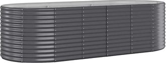 vidaXL Jardinera Arriate Acero Galvanizado Antracita 249x100x68cm Vidaxl