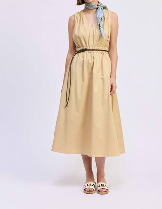 En Saison Womens Cecilla Midi Dress In Khaki