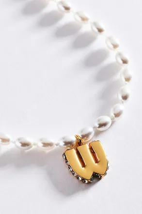 Anthropologie Pearl Initial Necklace