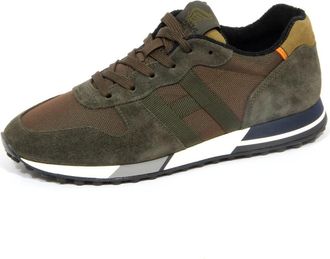 Hogan H383 Sneaker H Nastro - Heren - Sneakers - Groen - 39 EU - Leer - Schoenen