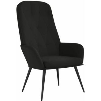 vidaXL Sill&oacute;n De Relax De Terciopelo Negro Vidaxl