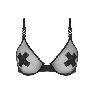 Chantelle Xplicit Beugelbeha - Dames - BHs - Zwart - 70D EU - Polyester - Ondergoed