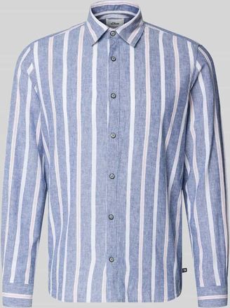 s.Oliver Red Label Regular Fit Freizeithemd aus Leinen-Baumwoll-Mix in Hellblau, Gr&ouml;&szlig;e XXL