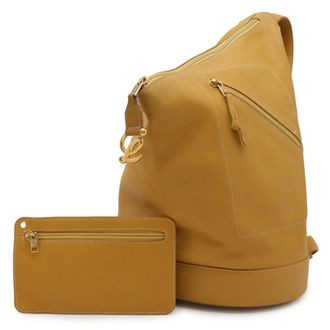 Loewe Mustard Yellow Leather Backpack Pouch (Pre-Owned)