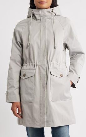 Bernardo Hooded Raincoat in Ash at Nordstrom Rack, Size Xx-Large