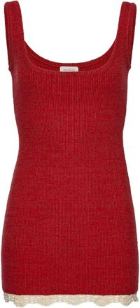 Magda Butrym Abito corto a coste - Rosso