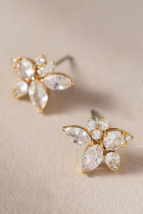 Nadri Floral Cluster Post Earrings