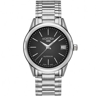Roamer Superior 3H Horloge - Dames - Horloges - Zwart - ONE Size - Accessoires