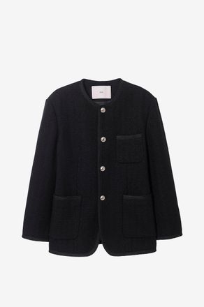 Dunst Leichte Jacke mit rundem Ausschnitt aus Tweed