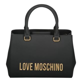 Love Moschino Handbags, female, Black, Size: ONE SIZE Elegant Synthetic Leather Bag