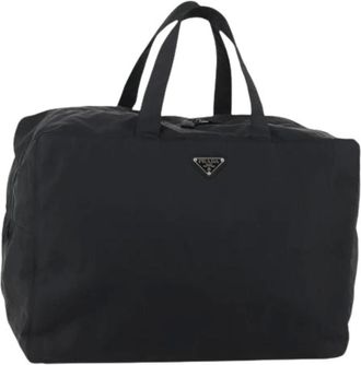 Prada Pre-owned Weekend Bags, female, Black, Size: ONE SIZE Pre-owned Vintage Nylon Weekend Bag