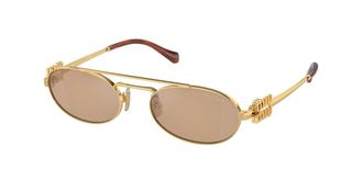 Miu Miu MU54ZS 5AK40D Womens Sunglasses Gold Size 53
