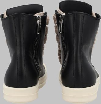 Rick Owens Leather Sneaker - Black