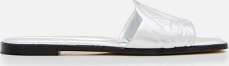 Alexander McQueen Silver Slip On Flats