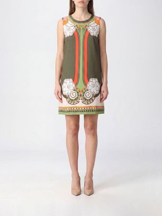 La DoubleJ Sleeveless Stretch-Viscose Mini Tunic with Ethnic Print